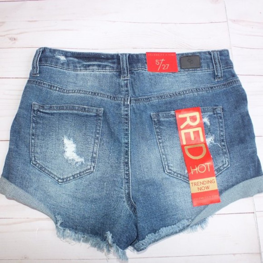 Celebrity Pink Distressed Denim Shorts 5/27 Honey
